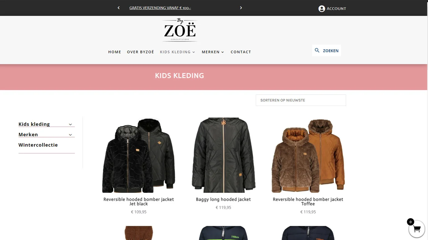 Voorbeeld webshop